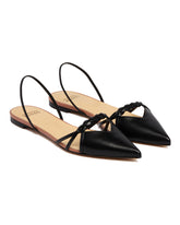 R1P986 Black Leather Flats - Women's shoes | PLP | Antonia