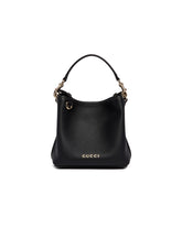 Black Mini GG Emblem Bucket Bag | PDP | Antonia