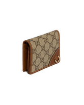 Beige Mini GG Emblem Wallet | PDP | Antonia