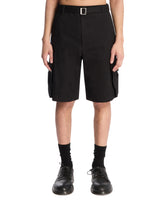 Black Cargo Bermuda with Belt - Jacquemus men | PLP | Antonia