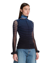 Blue 3D Striped Top | PDP | Antonia