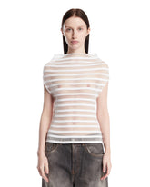 White Semi-Transparent Mariniere Top - JEAN PAUL GAULTIER WOMEN | PLP | Antonia