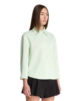 Green Viscose Satin Shirt | PDP | Antonia