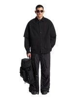 Black Wide Cargo Pants - Men's clothing | PLP | Antonia