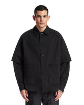 Black Layered Shirt-Jacket - Men's clothing | PLP | Antonia