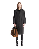 Black Coat with Classic Collar - KASSL EDITIONS WOMEN | PLP | Antonia