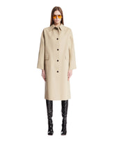 Beige Coat with Classic Collar - KASSL EDITIONS WOMEN | PLP | Antonia