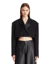 Black Nando Cropped Jacket - KHAITE WOMEN | PLP | Antonia