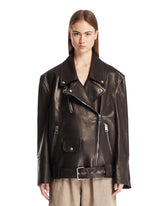 Black Hansel Leather Jacket - KHAITE WOMEN | PLP | Antonia