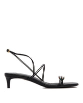 Black Loop Sandals with Beads - KHAITE WOMEN | PLP | Antonia