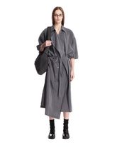 Gray Silk Asymmetric Chemisier - LEMAIRE WOMEN | PLP | Antonia