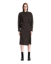 Brown Twisted Silk Chemisier - LEMAIRE WOMEN | PLP | Antonia