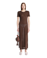 Brown Column Dress with Slits | PDP | Antonia