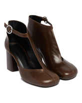 Brown Cut-Out Ankle Boots - LEMAIRE WOMEN | PLP | Antonia