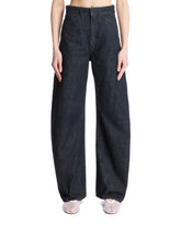 Blue High-Waisted Curved Pants - LEMAIRE WOMEN | PLP | Antonia