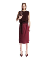 Burgundy Wool Sleeveless Top - Women's knitwear | PLP | Antonia