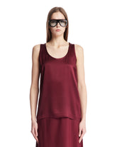 Red Silk Satin Tank Top | PDP | Antonia