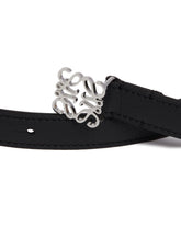 Black Anagram Leather Belt | PDP | Antonia