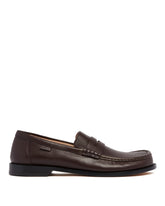 Brown Campo Leather Loafers. - LOEWE | PLP | Antonia