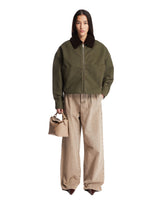 Green Khaki Cotton Jacket - LOEWE | PLP | Antonia