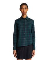 Blue Checkered Cotton Shirt - LOEWE | PLP | Antonia