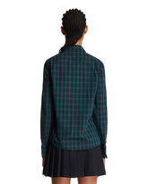 Blue Checkered Cotton Shirt | PDP | Antonia