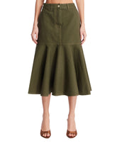 Green Cotton Skirt - LOEWE | PLP | Antonia