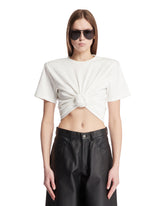 White Knot Detail T-Shirt - MAGDA BUTRYM WOMEN | PLP | Antonia