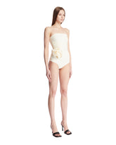 White Floral Applique One-Piece Swimsuit - MAGDA BUTRYM WOMEN | PLP | Antonia