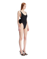 Black Floral Applique One-Piece Swimsuit - MAGDA BUTRYM WOMEN | PLP | Antonia