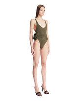 Green Floral Applique One-Piece Swimsuit - MAGDA BUTRYM WOMEN | PLP | Antonia