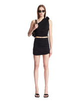 Black Twisted Mini Skirt - MAGDA BUTRYM WOMEN | PLP | Antonia