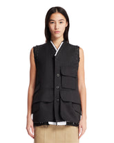 Black Sleeveless Wool Jacket - MAISON MARGIELA | PLP | Antonia