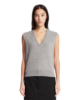 Gray Wool V-neck Vest - MAISON MARGIELA | PLP | Antonia