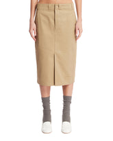 Beige Cotton Midi Skirt - MAISON MARGIELA | PLP | Antonia