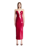 Red Sequin Midi Dress - Women's dresses | PLP | Antonia