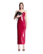 Red Sequin Midi Dress - Women's clothing | PLP | Antonia