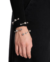 Silver-Plated Rigid Bracelet with Stones - PANCONESI WOMEN | PLP | Antonia