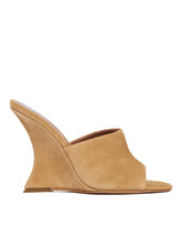 Caramel Suede Nina Mules - PARIS TEXAS WOMEN | PLP | Antonia