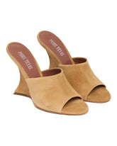 Caramel Suede Nina Mules - PARIS TEXAS WOMEN | PLP | Antonia