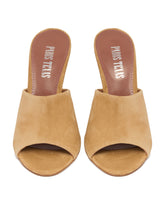 Caramel Suede Nina Mules | PDP | Antonia