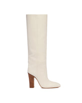 White Lavinia Leather Boots - Women's shoes | PLP | Antonia