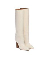 White Lavinia Leather Boots - Women's shoes | PLP | Antonia