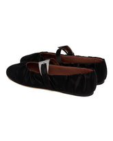 Black Sveva Pleated Ballet Flats | PDP | Antonia