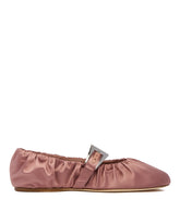 Pink Sveva Pleated Ballet Flats - PARIS TEXAS WOMEN | PLP | Antonia