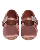 Pink Sveva Pleated Ballet Flats | PDP | Antonia