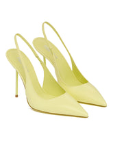 Yellow Lidia Slingback Pumps | PDP | Antonia