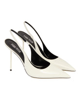 White Lidia Slingback Pumps - PARIS TEXAS WOMEN | PLP | Antonia