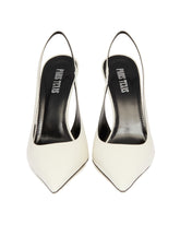 White Lidia Slingback Pumps | PDP | Antonia