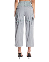 Blue Cropped Cargo Pants | PDP | Antonia